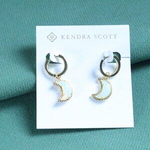 Kendra Scott Moon Convertible Huggie Earrings Gold